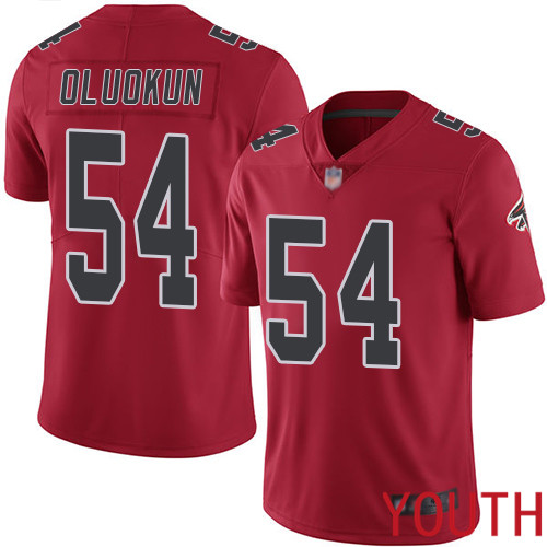 Atlanta Falcons Limited Red Youth Foye Oluokun Jersey NFL Football 54 Rush Vapor Untouchable